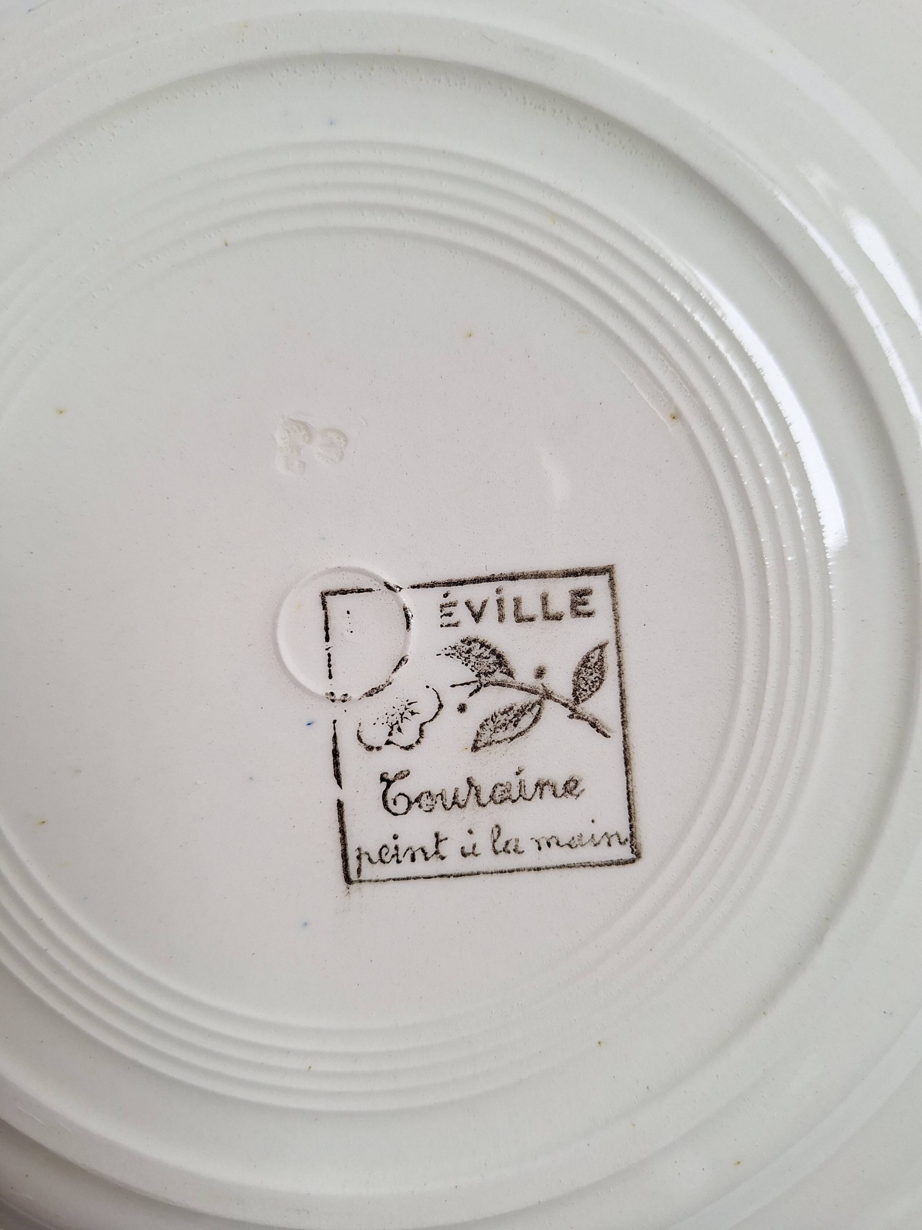 Assiettes à dessert Longwy et Lunéville