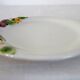 6 plates + 2 bowls Barbotine fruit decor vintage