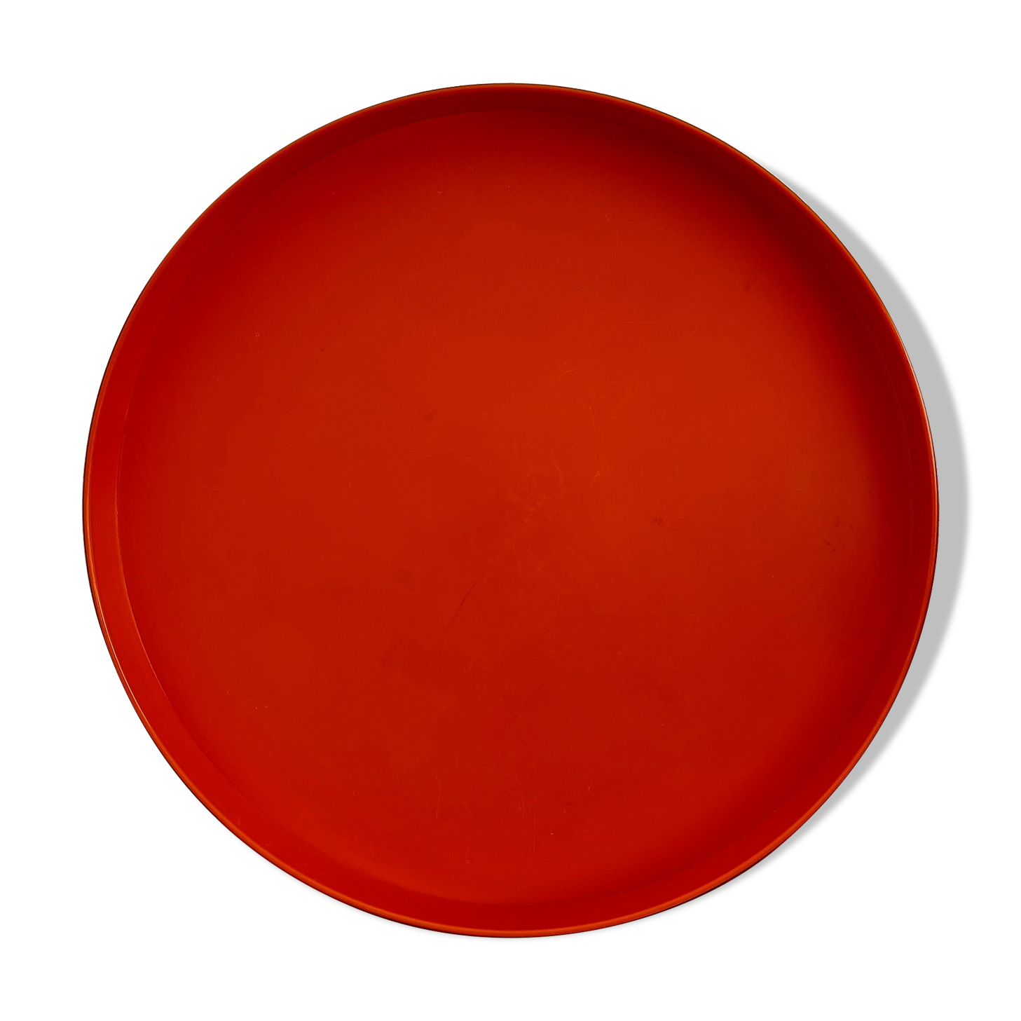 Round orange seventies tray