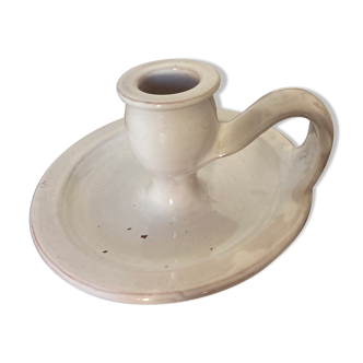 Vintage white ceramic candle holder