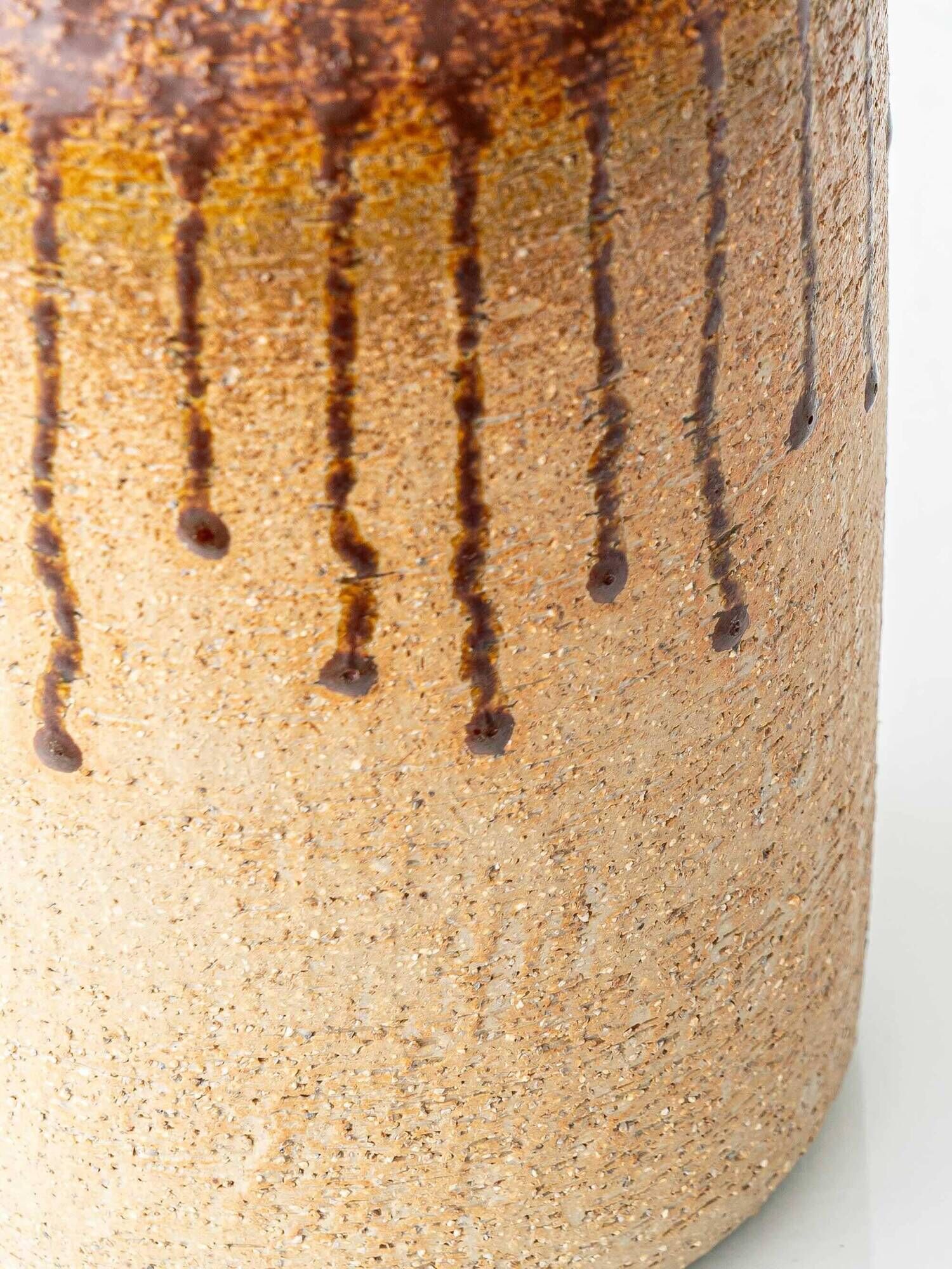 Søholm stoneware table lamp, organic contemporary, Denmark, 1960s, with new shade.