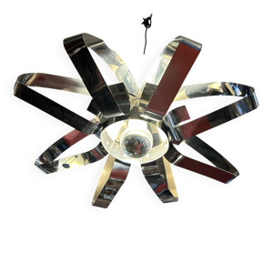 lustre fleur en métal