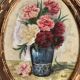 Oil on panel by A. Cruillet still life bouquet of flowers 1920