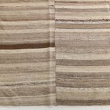Large Brown Beige Turkish Kilim Rug, 313x374Cm