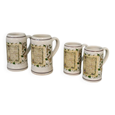 Série de 4 chopes avec recette de bières h chassagnac