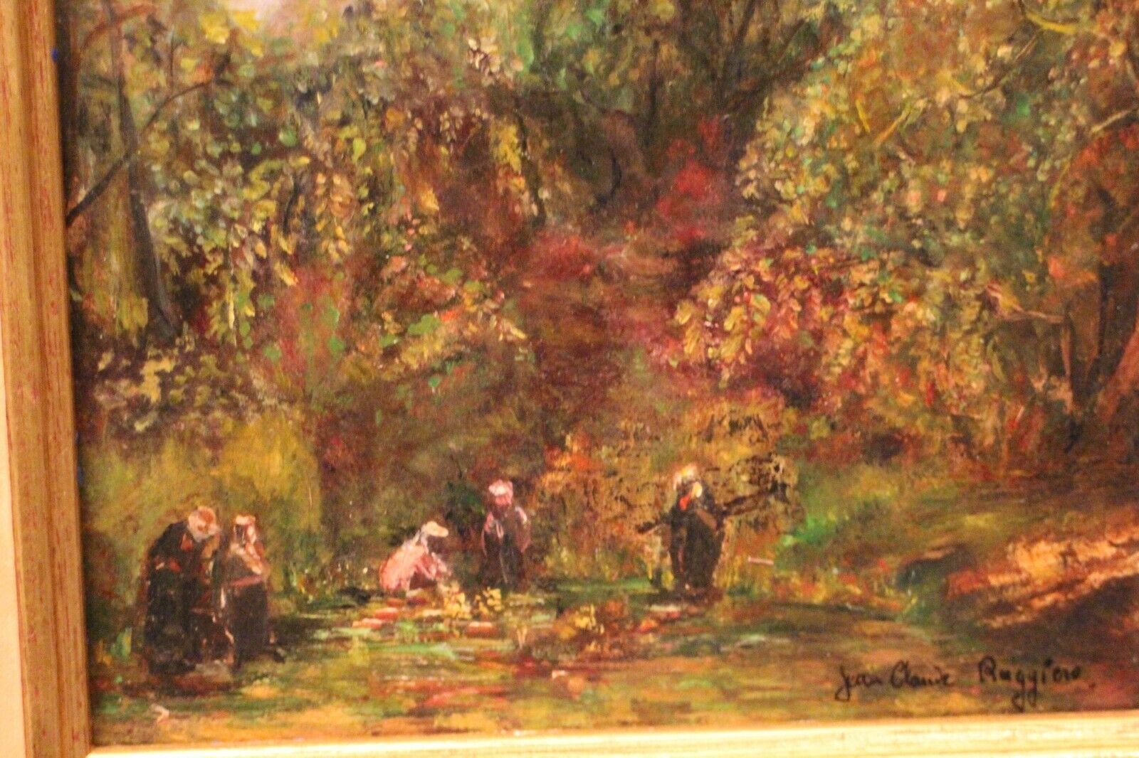 Oil painting on panel Ruggiero animated orientalist landscape Orientalism