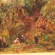 Oil painting on panel Ruggiero animated orientalist landscape Orientalism