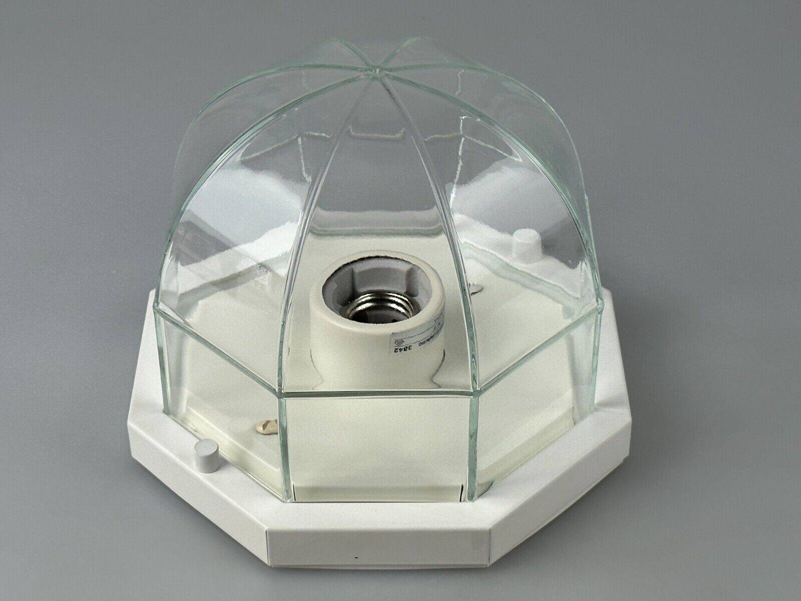 Plafonnier des années 60 70 Glashütte Limburg Allemagne Plafoniere verre et métal