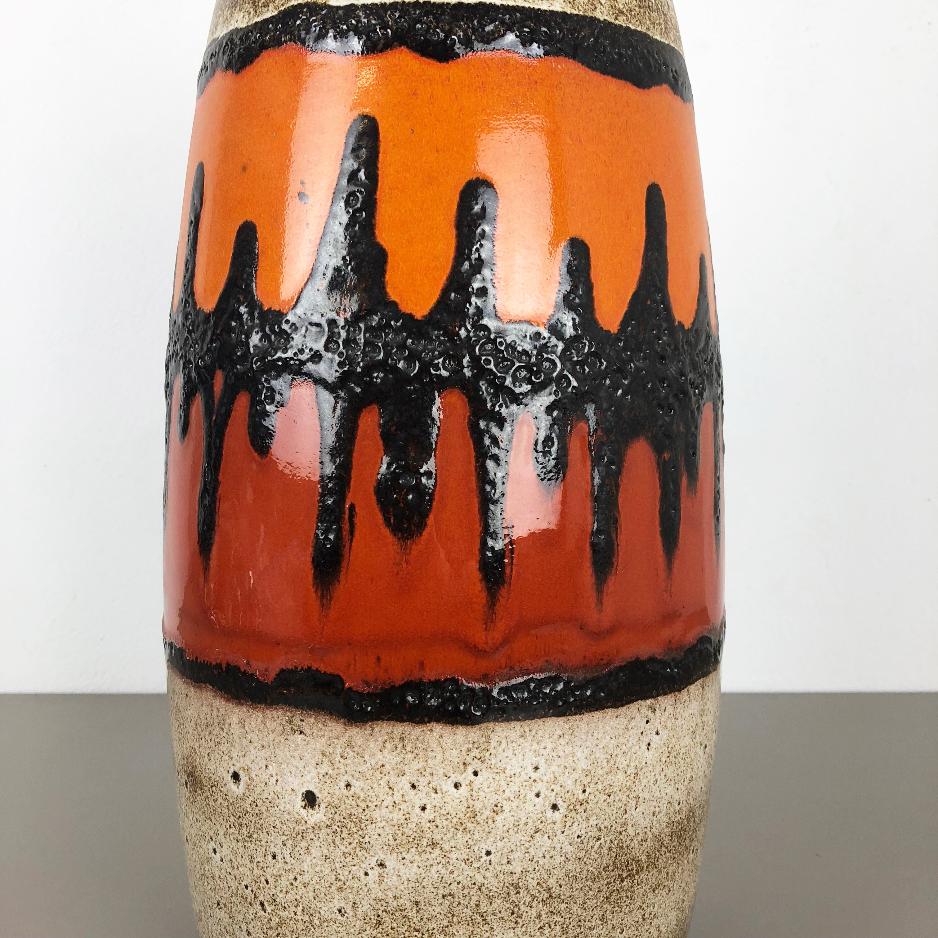 Floor vase fat lava "284-47" vase by Scheurich, Germany, 1970s