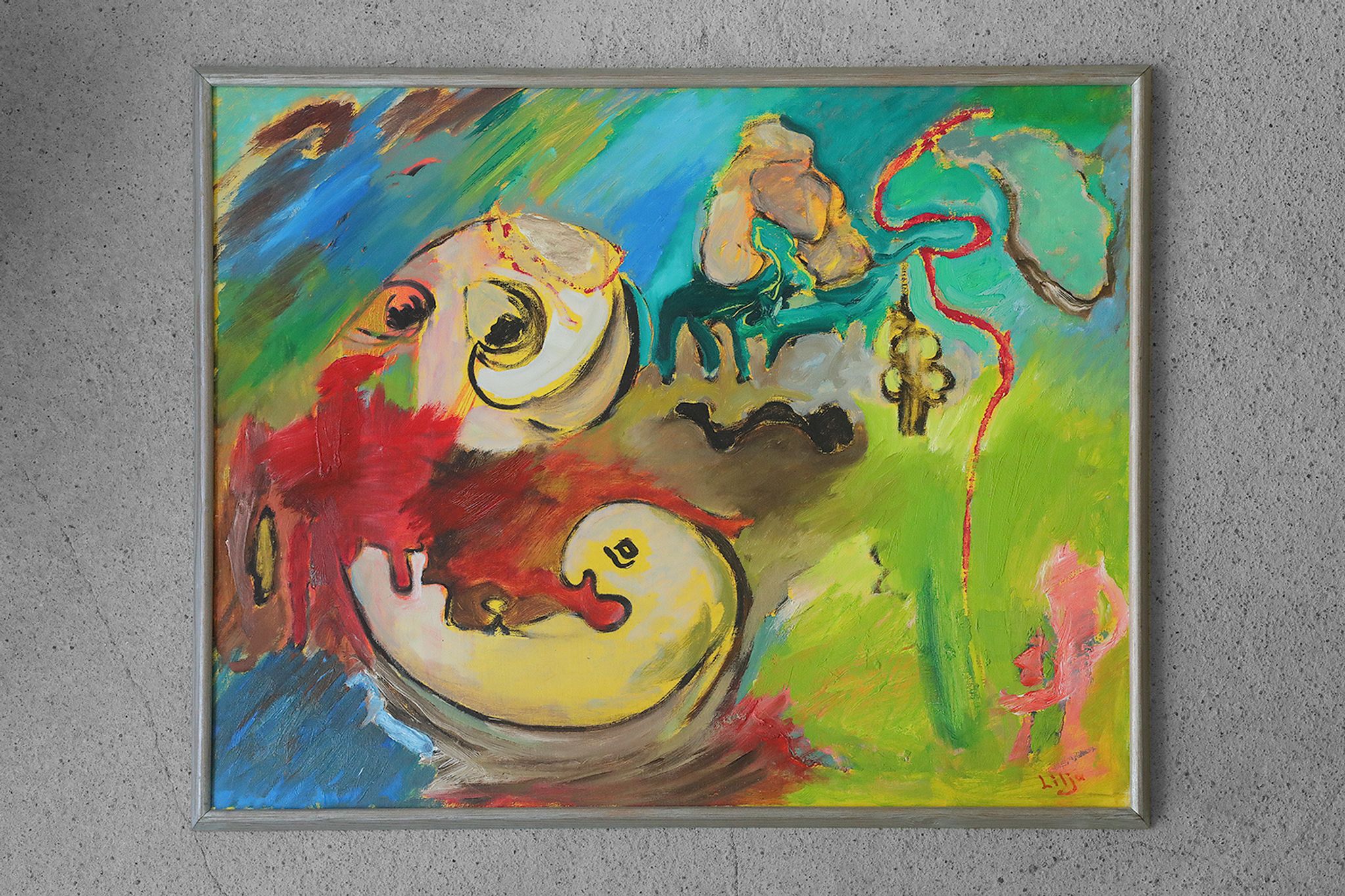 Lennart Lilja, Huile sur toile, Encadrée