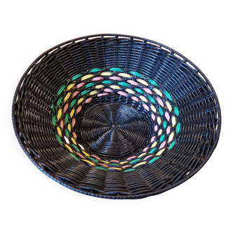 Scoubidous wire fruit basket, retro style
