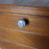 Sewing box in oak and mahogany 1950