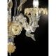 Verre de Murano italien Ca’ Rezzonico – Design floral en or fait à la main