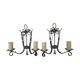 Paire d'appliques murales en fer couleur bronze