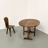 Antique winegrower's table in solid walnut