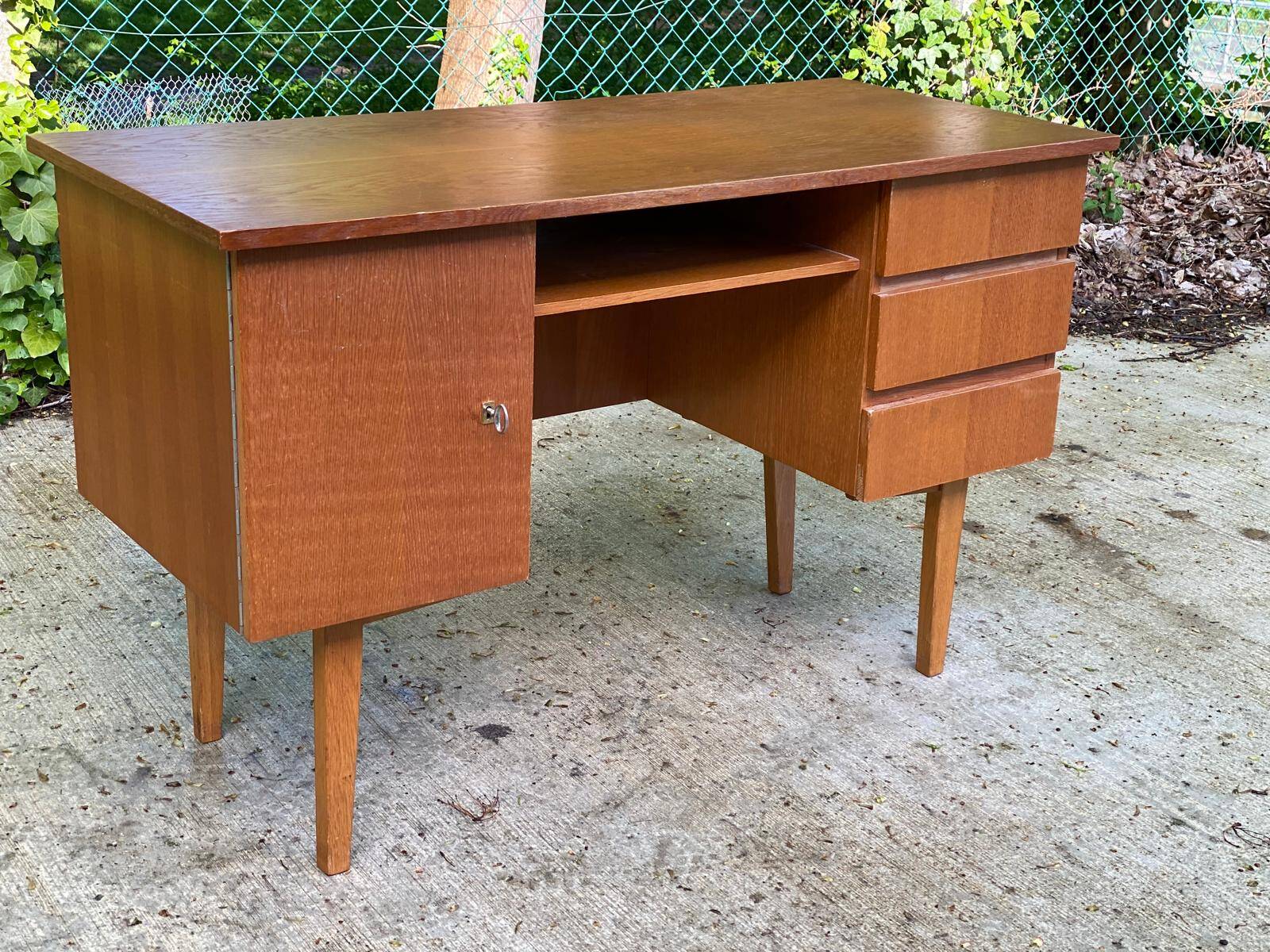 Scandinavian wooden desk from the 50s/60s, 120cm