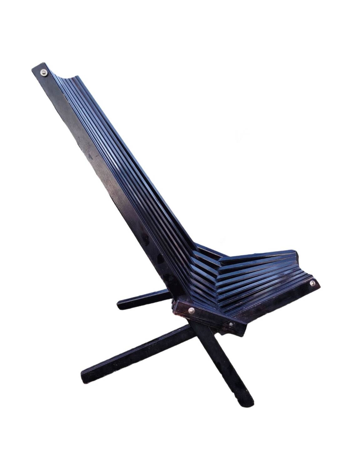 Chaise scandinave en bois laqué noir