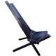 Chaise scandinave en bois laqué noir