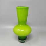 1970s Gorgeous Green Vase by Ind. Vetraria