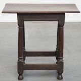 Grande table d'appoint / tabouret anglais antique