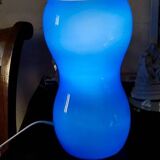 Lampe en verre bleu - Ikea vintage 1990