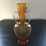 Amber amphora vase