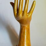 Soliflore baguier hand ceramic iridescent 50s