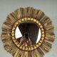 Spanish gold gilt wood sun or sunburst mirror, ca 1950s