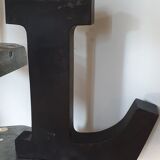 Letter l black metal