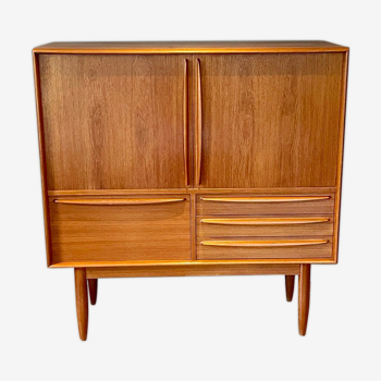 Scandinavian teak bar sideboard by Bernhard Pedersen for Samcom