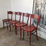 Set de 4 chaises bistrot bois courbé Fischel
