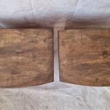 Pair of orange-pink patinated bedside tables