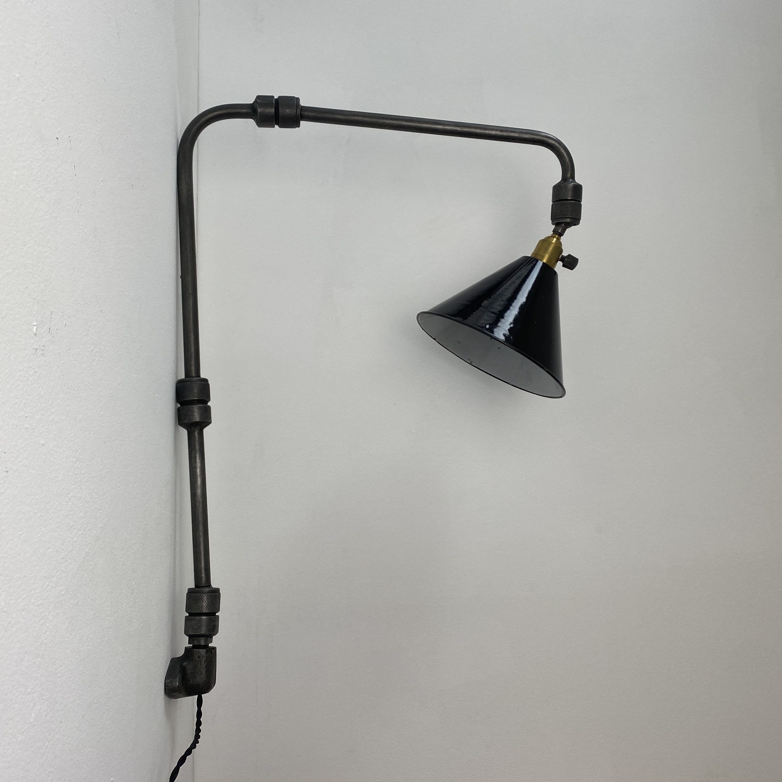 Vintage industrial three-arm wall light