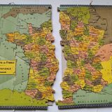 Jeu de patience puzzle France par département Saussine ancien