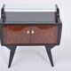 Pair of Italian Midcentury Nightstands with Sculptural Base