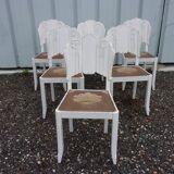 Suite of 6 chairs art deco style