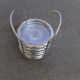 6 coasters and silver metal support