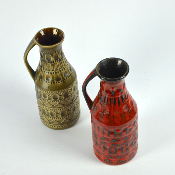 Pair of vases German Bodo Mans Bay Keramik 1960s