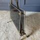 Foldable magazine holder in smoked glass and metal chrome dore 1970