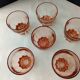 Set of 6 40s-50s glass table glasses