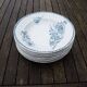 10 old deep plates made of ironstone with floral decoration