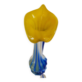 Murano Calla Lily Blown Glass Vase 60s-70s