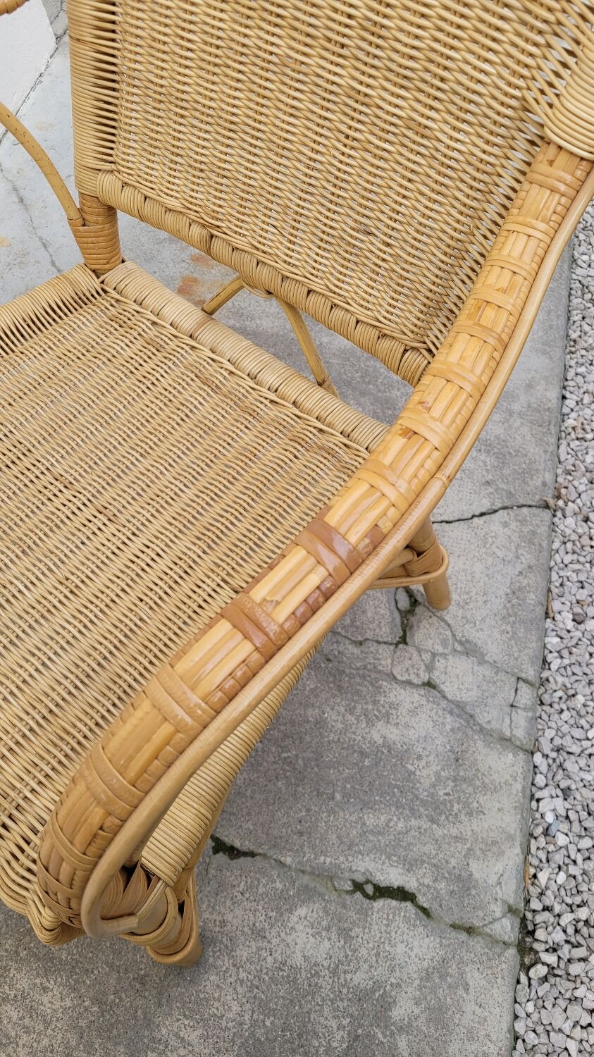 Rattan armchair 1950