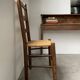 Rustic oak straw chair