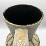 Large vase in matte and glazed ceramic • Manufacture Bay Keramik • W. Germany