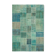 Hand-knotted oriental vintage 205 cm x 300 cm turquoise patchwork carpet