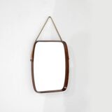 Vintage rectangular wooden mirror, Italy, 1960s.