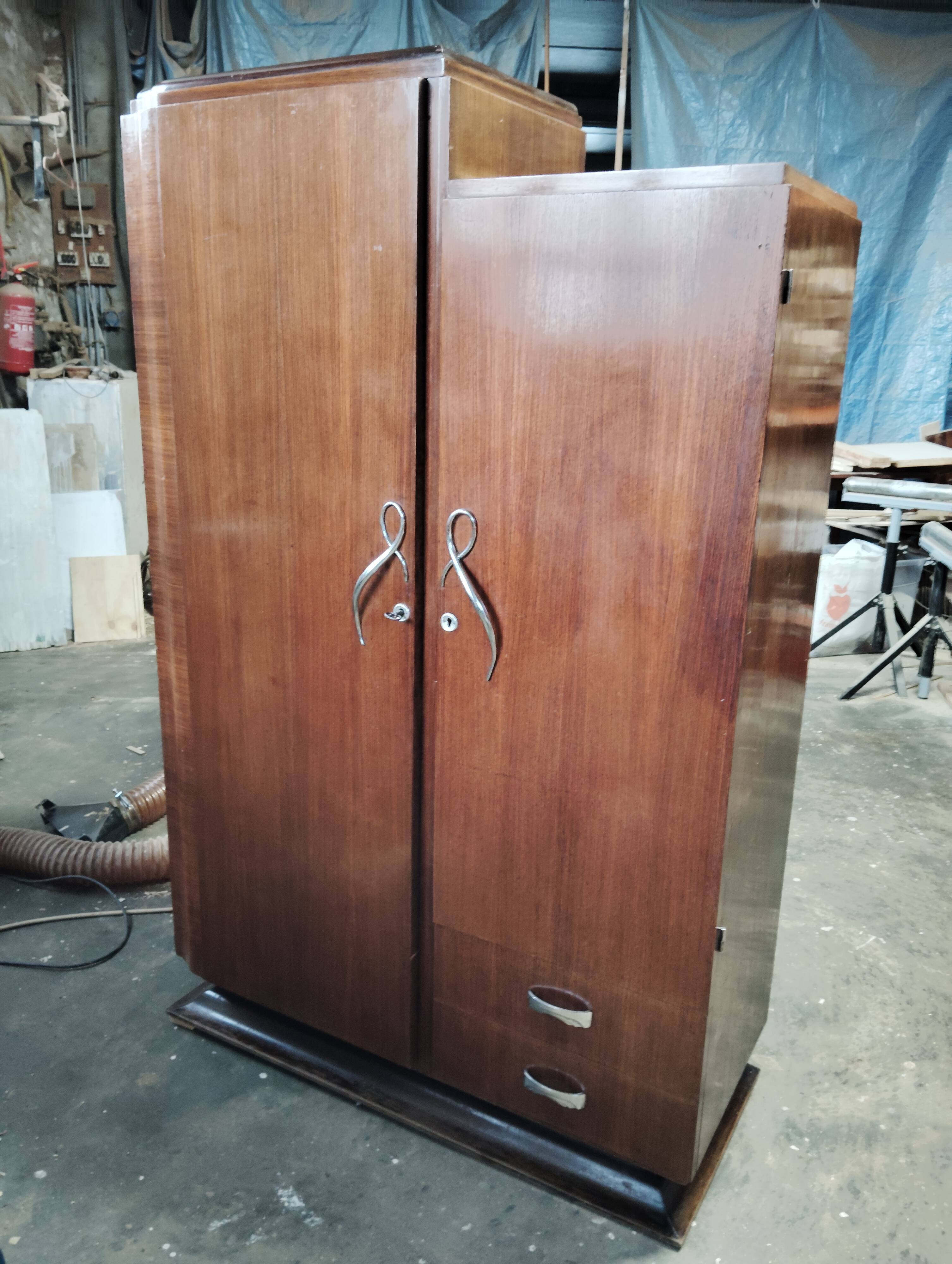 Asymmetrical art deco wardrobe