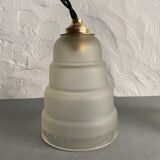 Lot 2 art-deco "skyscraper" hanging lamps