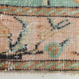3x10 Light Green & Cream Antique Vintage Runner Rug, 80x296Cm